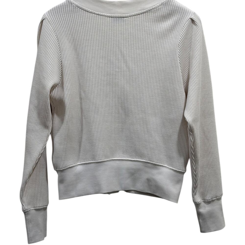 AYR The Waffle Cone Cardigan In Seashell White - Picture 5 of 8